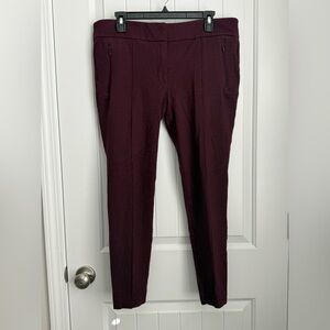 LOFT Dark Burgundy Skinny Pants